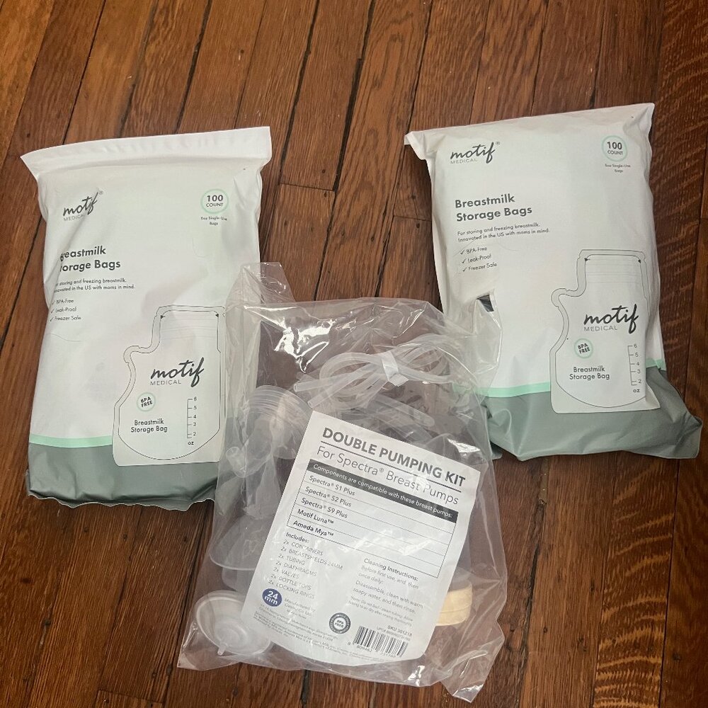 Spectra Pump Parts and Milk Bags